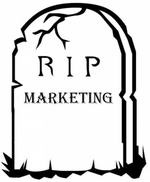 Marketing is dead gravestone
