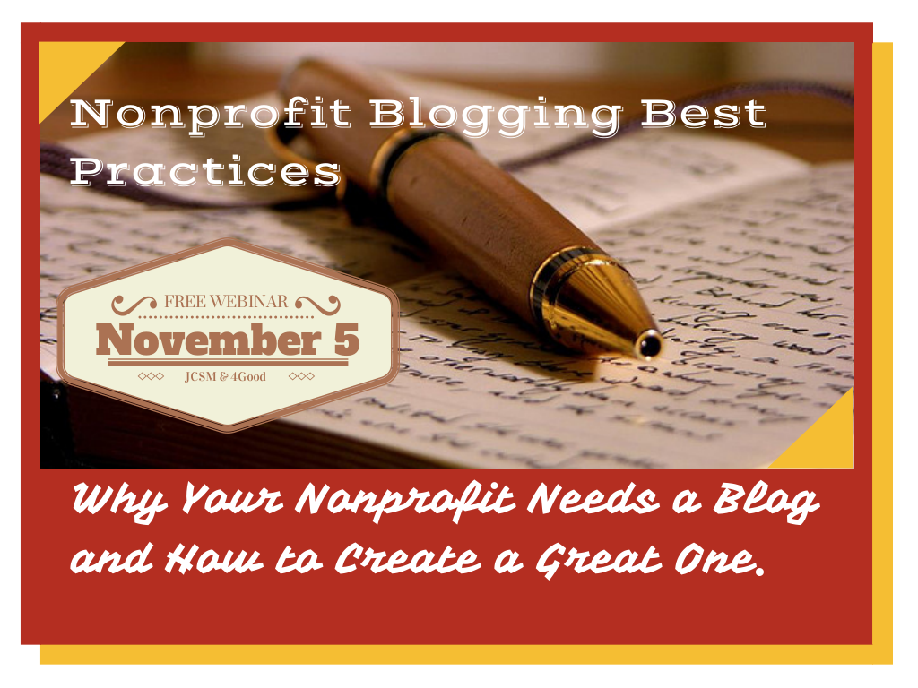 Nonprofit blogging best practices