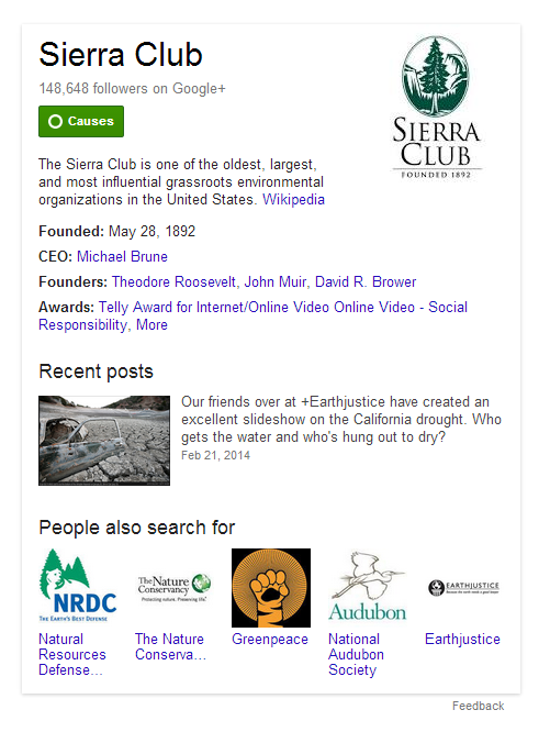 Sierra Club Google+