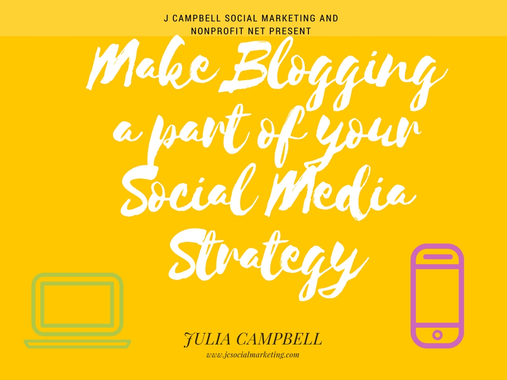Make Blogging a Part of your Nonprofit Social Media Strategy