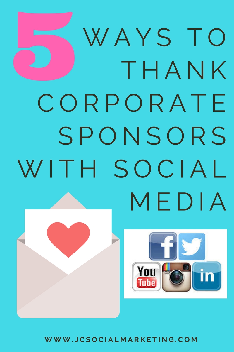 5 Ways to Thank Corporate Sponsors with Social Media