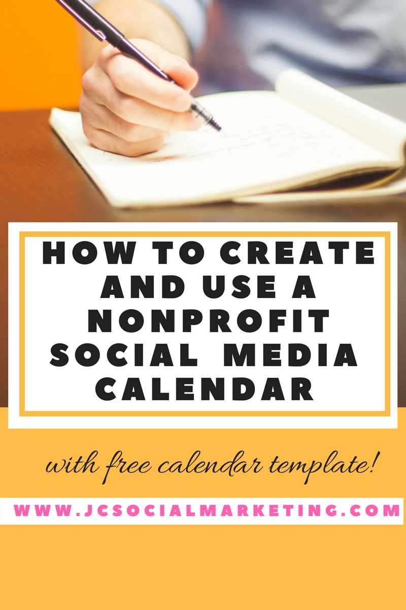 How to Create and Use a Nonprofit Social Media Calendar with template