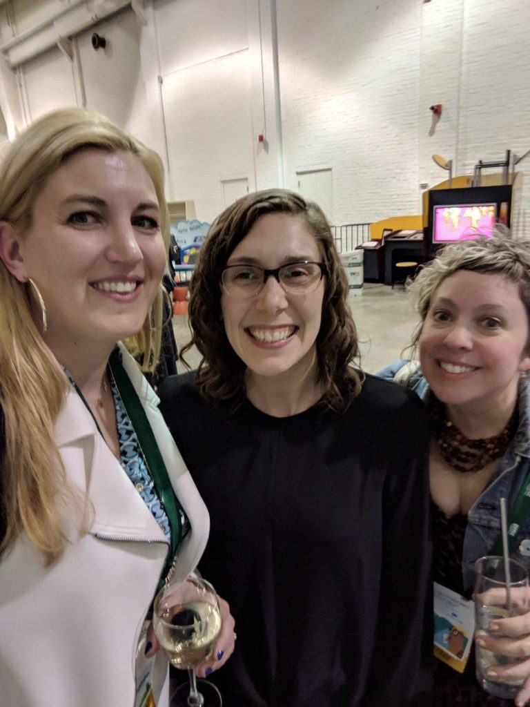 Having fun at the #19NTC Official Party with Amy Sample Ward and Amanda Guest