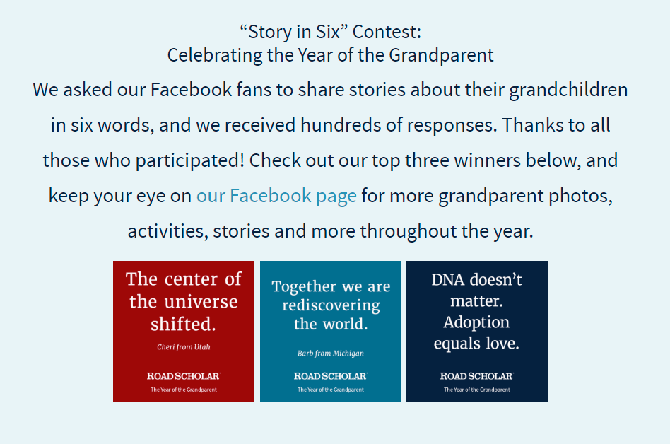 Story in Six contest