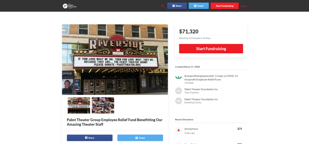 Crowdfunding campaign on Charity by GoFundMe