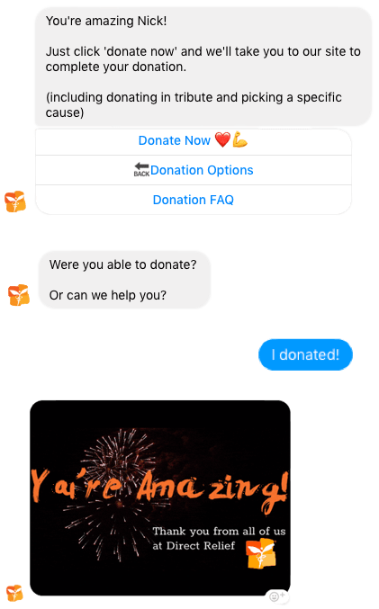 Chat bots for charity